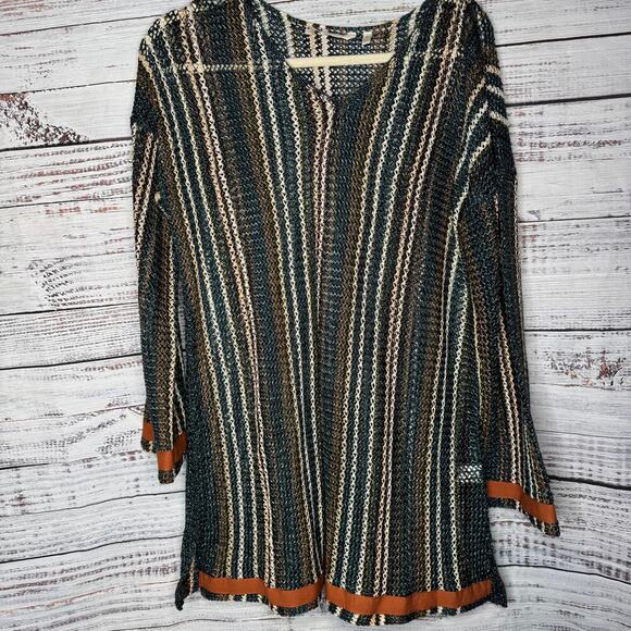 Soft Surroundings Large Sweater Open Knit Crochet Bohemian Lagenlook 2AX74 XL - Picture 1 of 4
